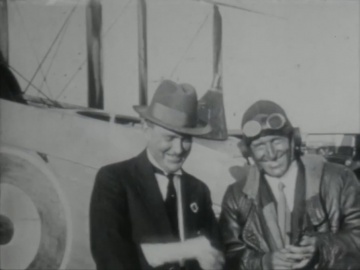 Conan Doyle Home Movie Footage 16 (36 sec.) Clement John De Garis arrives at Brisbane after his record flight from Sydney (1921)