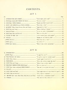 Song list.