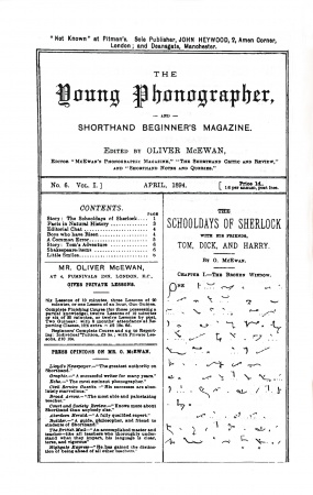 The Young Phonographer (april 1894, p. 1)