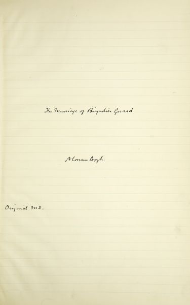 File:Manuscript-the-marriage-of-the-brigadier-titlepage.jpg