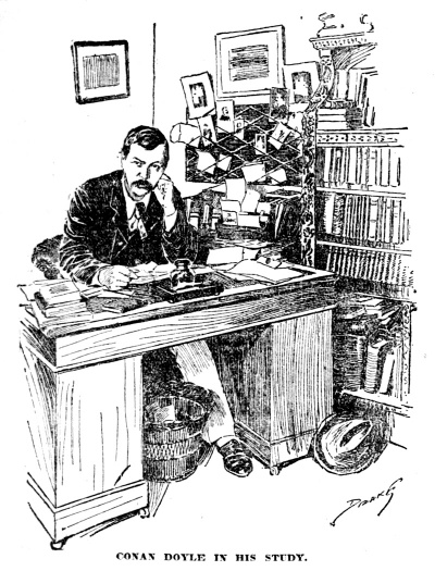 Conan Doyle in his Study.