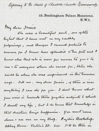 Letter to Jessie Drummond (4 july 1925)