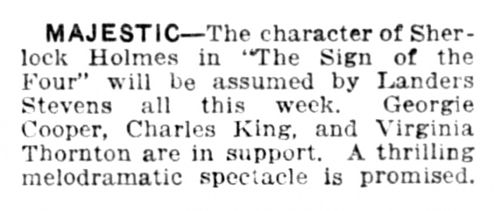 The San Francisco Examiner (8 december 1919, drama section p. 4)