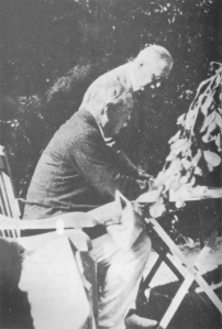 Arthur Conan Doyle and Major Alfred H. Wood (ca. 1925).