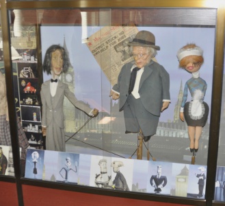 Puppets of Holmes, Watson and Mrs. hudson