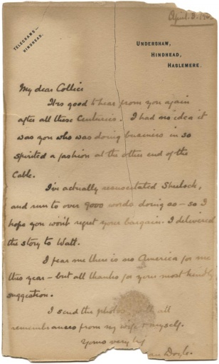 Letter to Peter F. Collier (3 april 1903)