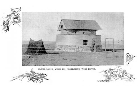 Block-House, with its protecting wire-fence. (photo)