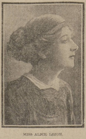 Alice Leigh as Enid Stonor (Dundee Courier, 13 october 1911, p. 16)