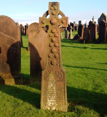 Gravestone shared by Annette, Katherine Angela and their father Charles Altamont Doyle (High Cemetery, Dumfries, Scotland).