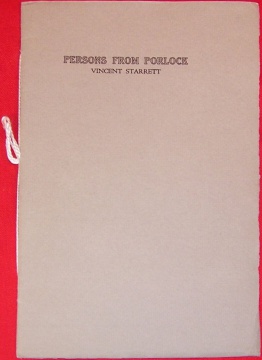 Persons from Porlock (1923, The Bookfellows) 300 copies