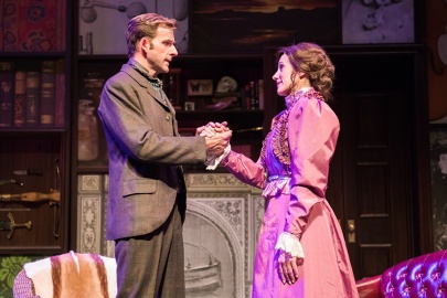 Sherlock Holmes (Brian J. Gill) and Lillie Langtry (Kay Allmand)