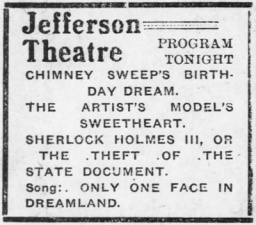 Sherlock Holmes III, of The Theft of the State Document (The Coffeyville Daily Journal, 28 april 1909, p. 3)