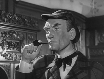 Wax statue of Sherlock Holmes in Conan Doyle house