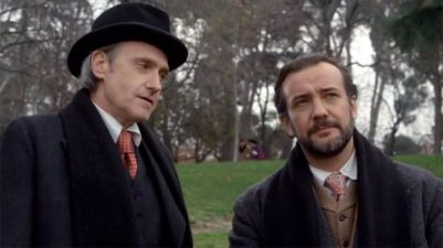 Sherlock Holmes (Gary Piquer) and Dr. Watson (Jose Luis Garcia Perez)