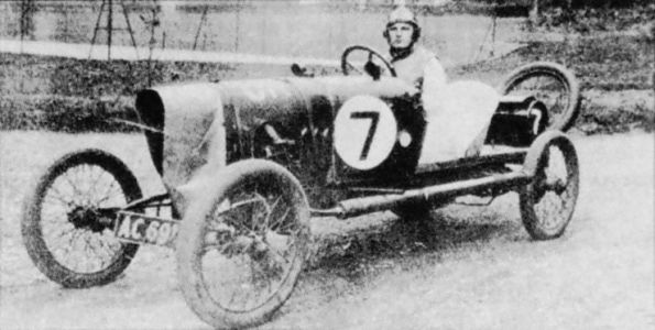 Adrian in a GN (Godfrey-Nash) car (ca. 1928).