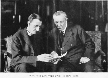 With the Rev. Vale Owen in New York. (Frontispiece)