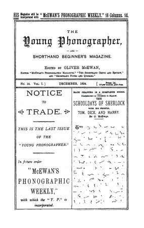 The Young Phonographer (december 1894, p. 1)