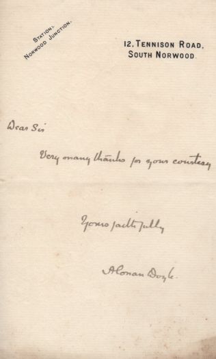 Letter of thanks for recipient courtesy (undated)