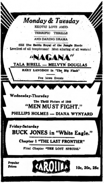 Oldest Last episode known (Ad in The Daily Times-News, Burlington, 18 march 1933, p. 5)
