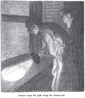 Holmes swept his light along the window-sill.