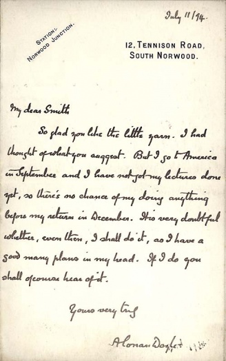Letter to Mr. Smith (11 july 1894)