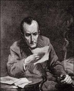Holmes starred with great curiosity at the slips of foolscap.