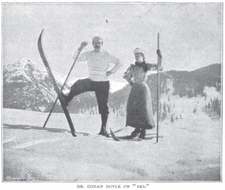 Arthur Conan Doyle with his sister Lottie. (An Alpine Pass on "Ski")