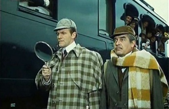 Sherlock Holmes (Radovan Lukavský) & Dr. Watson (Václav Voska)