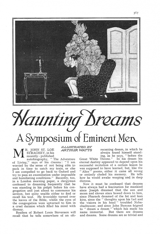 Haunting Dreams in The Strand Magazine (april 1923, p. 367)
