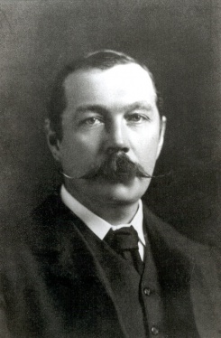 Arthur Conan Doyle: portrait taken in 1901 [1] and used as his official election photograph when standing for parliament.