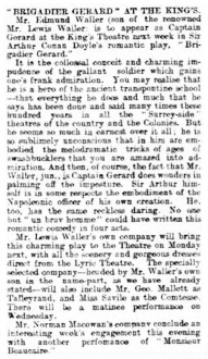 Annoucement in Portsmouth Evening News (26 october 1907, p. 3)