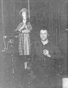 Sh. Foerber and his Sherlock Holmes puppet