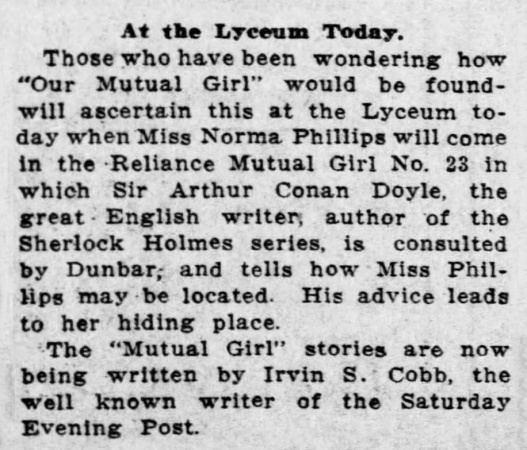 Review of episode 23 (The Leavenworth Times, 25 june 1914)