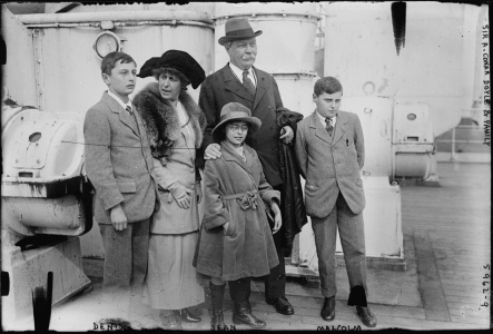 Adrian (right) on R.M.S. Olympic (1923).