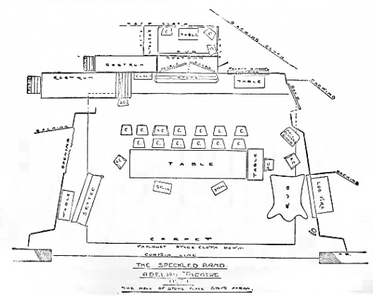 Map of the scene at The Adelphi Theatre.