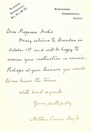 Letter to Professor Fuchs (ca. september 1907)