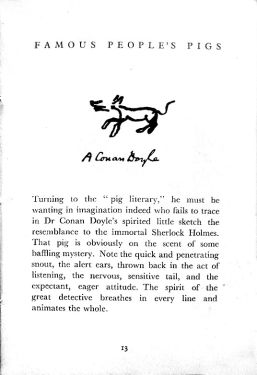 Arthur Conan Doyle's pig