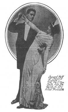 Figure 2b : The fair one falls into the arms of her partner in a final pirouette.