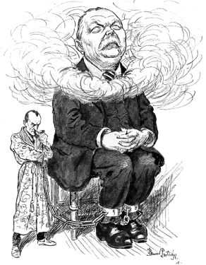 Mr. Punch's Personalities. XII. - Sir Arthur Conan Doyle (Punch, 12 may 1926, p. 517)