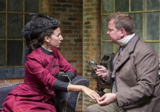 Eliza (Kristina Valada-Viars) and Dr. Watson (Joe Foust)