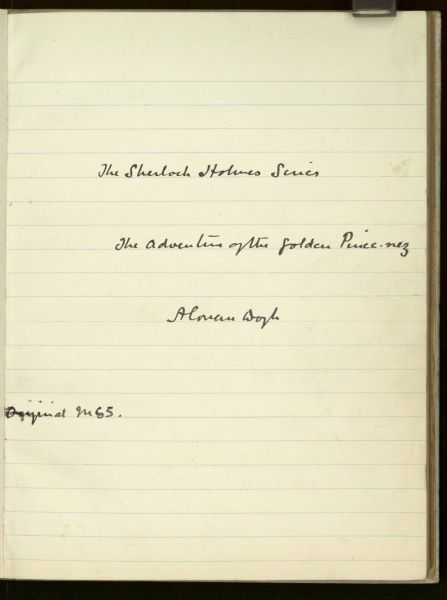 File:Manuscript-the-golden-pince-nez-title.jpg