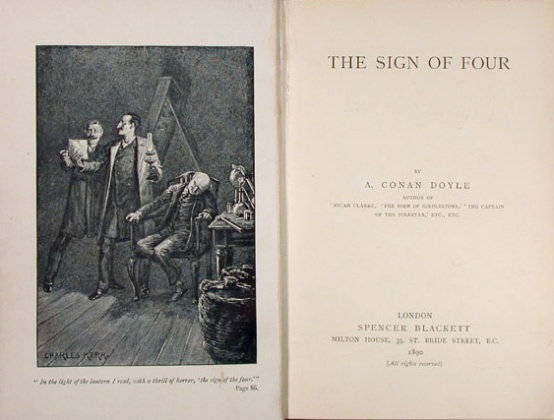 The Sign of Four frontispiece (1890)