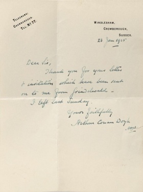 Letter to Ernst Brundenberger (23 january 1925)