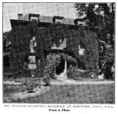 Mr. William Gillette's residence at Hartford, Conn., U.S.A. From a Photo.