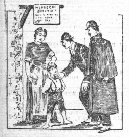 Holmes and Watson with Mordecai Smith's wife and son (14 june 1890)