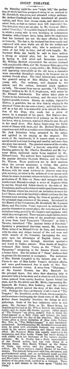 Review (Morning Post, 27 november 1893, p. 2)