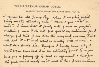 Notecard about James Payn (12 november 1926)
