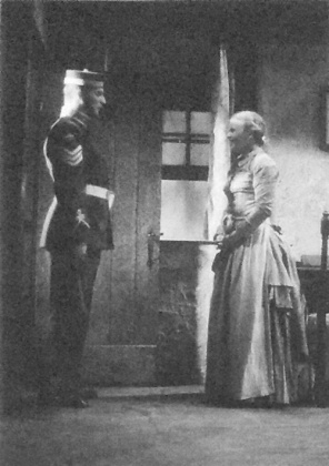 Sgt. MacDonald (Jason Dietrich) and Norah Brewster (Shauna Black)