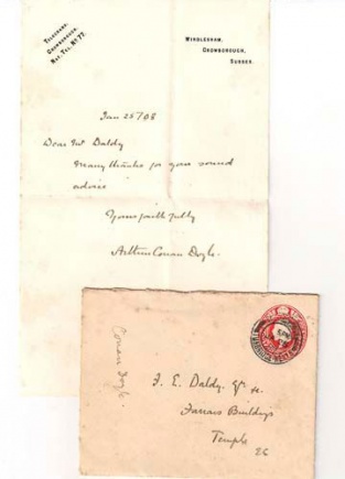 Letter to Mr. Daldy about his sound advice (25 january 1908)