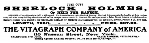 Ad in The New York Clipper (october 1905, p. 880)